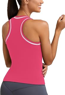 MathCat Workout Tank Tops for Women Racerback Basic Athletic Tanks Seamless Muscle Running Yoga Tops with Built in Bra