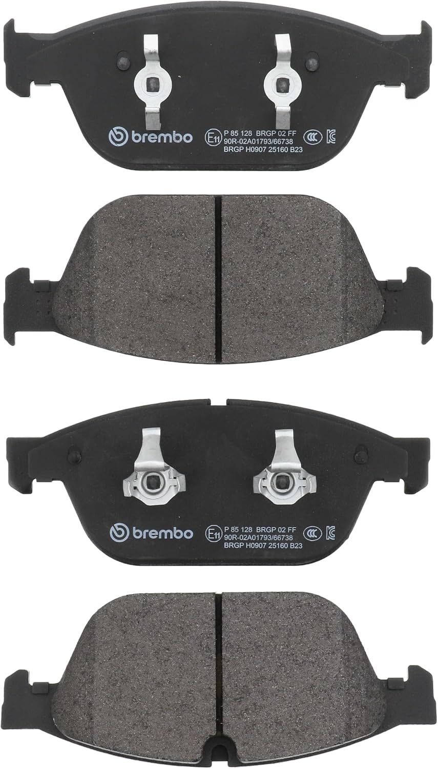 Brembo P85128 Low-Met Front Disc Brake Pad Set AUDI OE# 4H0698151E