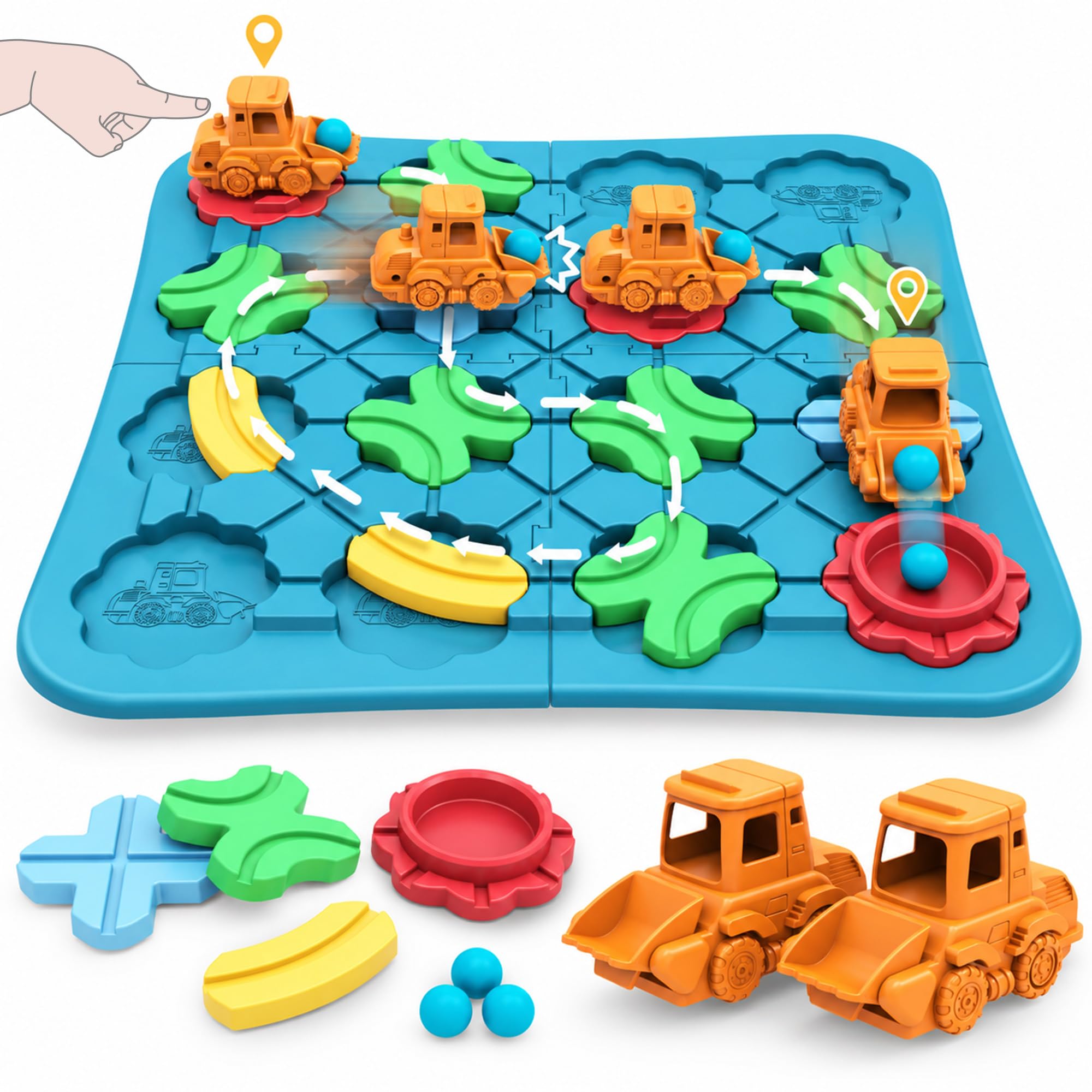 STEM Board Game Logical Road Builder Maze Toy for Kids Ages 3-8