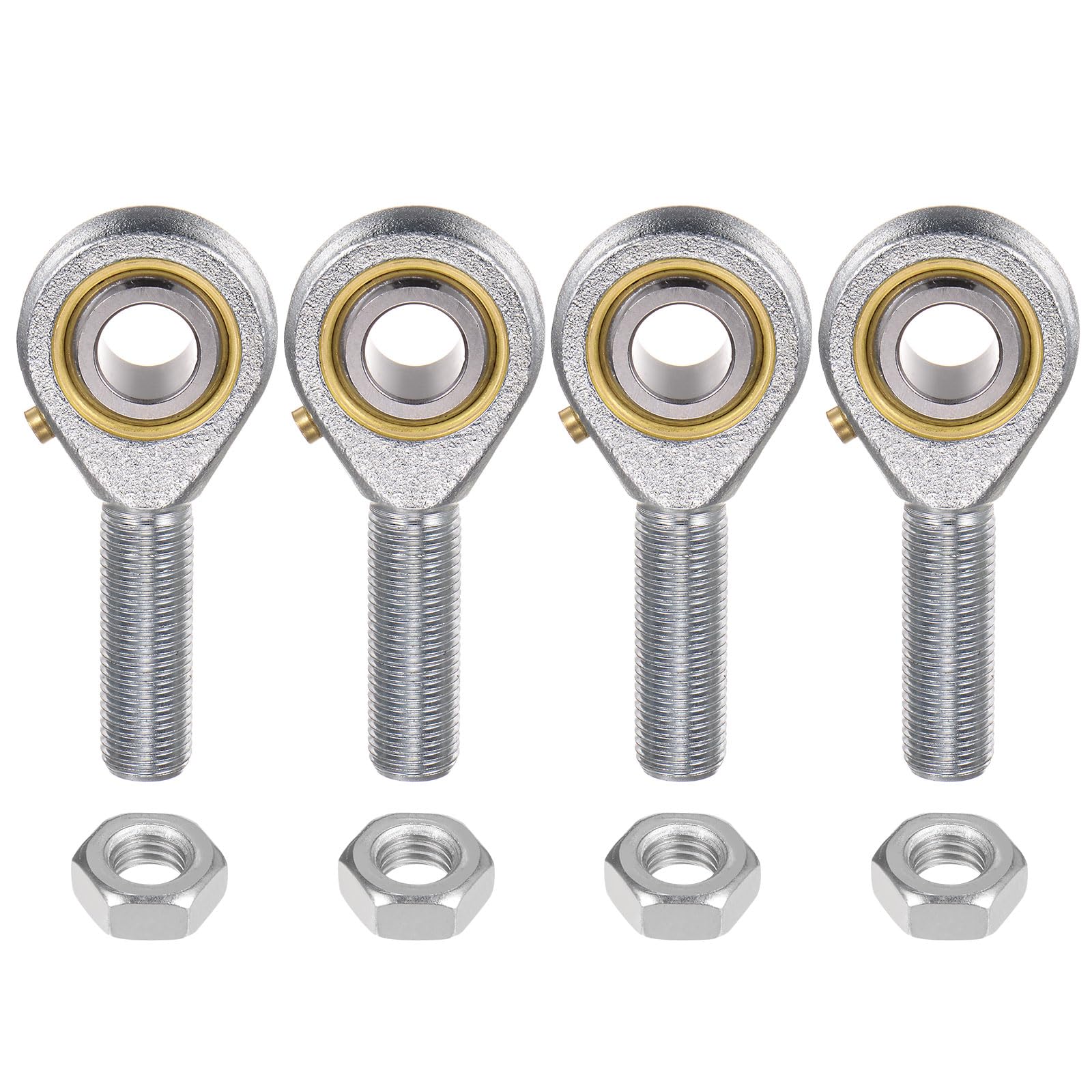 1/4-28 Right Thread Joint Rod Ends 1/4 Threaded Rod 4-Pack PHSB4 Rod End Bearings - 1/4" Bore, 1/4-28 UNF Thread (Includes Jam Nuts) 3/4 Threaded Rod Self-lubricating Rod End For Machinery - View #3