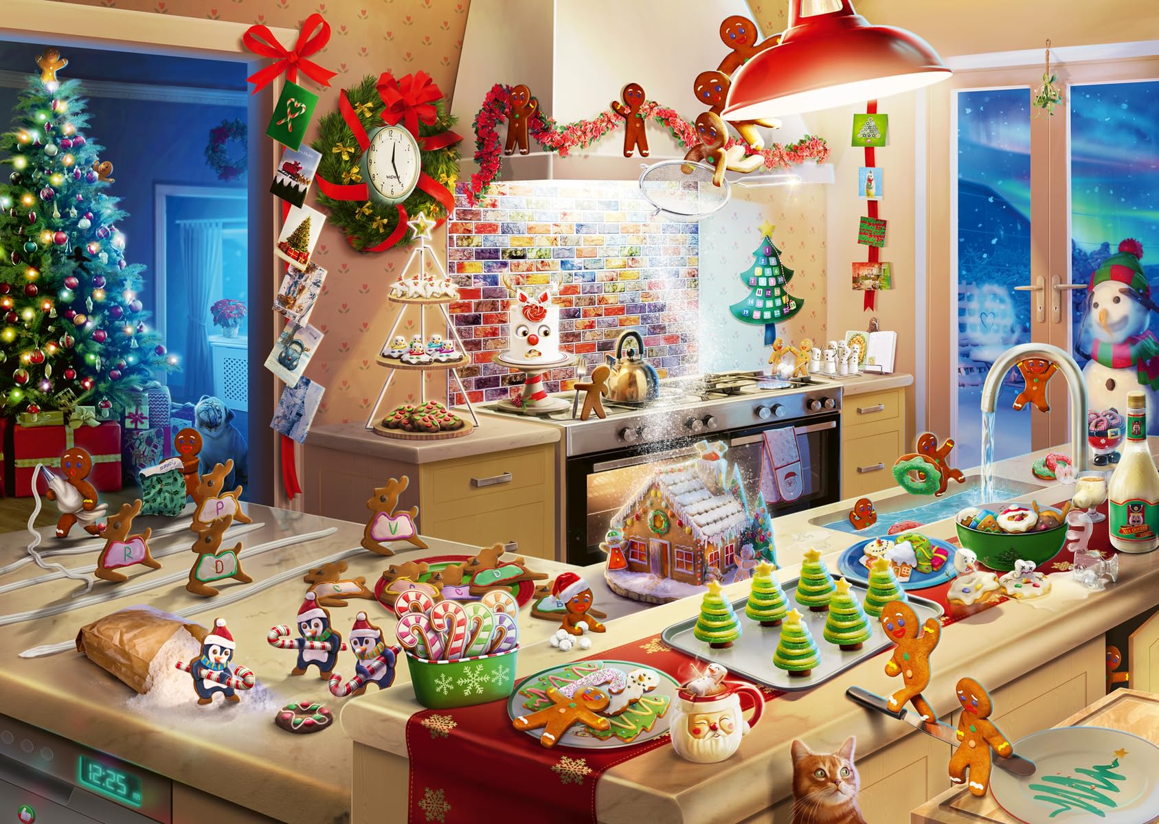Ravensburger 12000718 - Merry Mischief - 1000 pieces jigsaw puzzle - Puzzle for adults and kids age 14 years up, Christmas jigsaw - Image 2