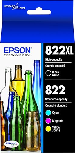 Miniatura 4 de Epson T822 DURABrite Ultra - Tinta de capacidad estándar negro y color y tinta T822 DURABrite Ultra de alta capacidad negro y cartucho de color
