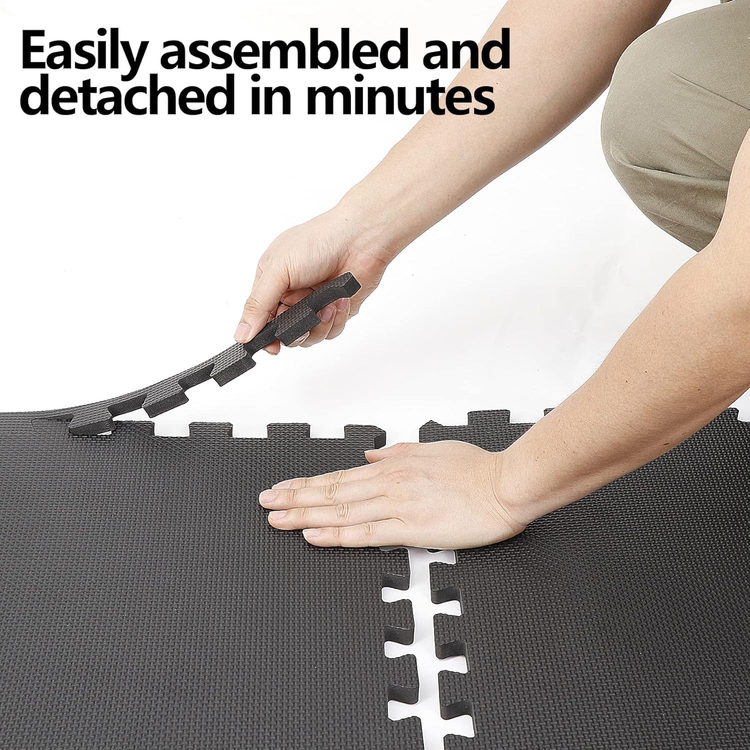 アミン　マット　refine exercise Mat Amazon.com: RITFIT Puzzle Exercise Mat ½ in, EVA