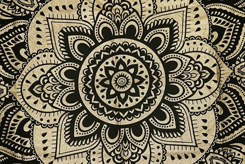 Miniatura 7 de FUTURE HANDMADE Tapiz de mandala dorado, tapiz hippie para colgar en la pared, colcha bohemia