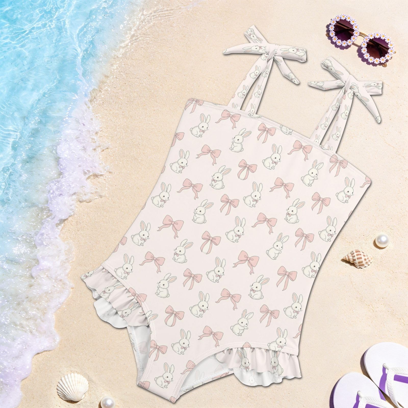 FRODOTGV Costume da bagno intero per ragazze, ad asciugatura rapida, costume da bagno sportivo estivo per bambine