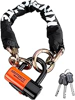 Kryptonite New York 1275 Cinch Ring Chain Lock - 2.5ft 12mm Heavy Duty Bike E-Bike Motorcycle Lock with Evolution Disc Lock