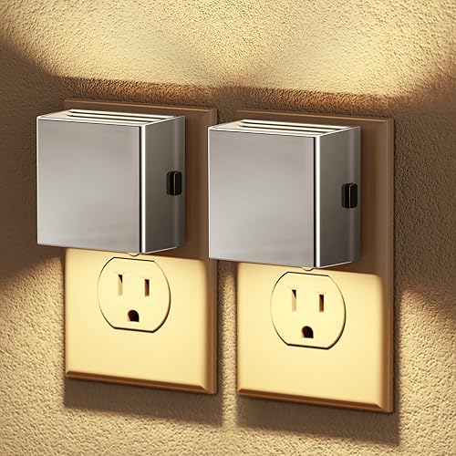 Miniatura 23 de JandCase Luz nocturna, luces nocturnas automáticas que se enchufan a la pared, del atardecer al amanecer, paquete de 2 unidades de luz nocturna