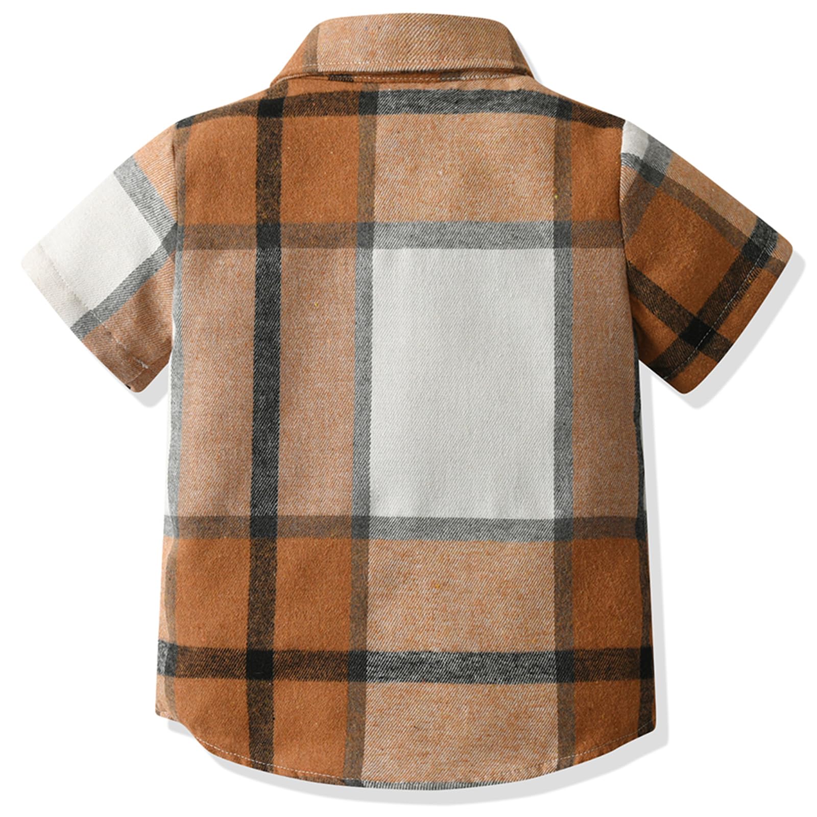 Winmany Camicia Quadri Maniche Corte per Ragazzi Camicie Button Down per Bambini Vestiti Estivi a Quadri per 1-8 Anni