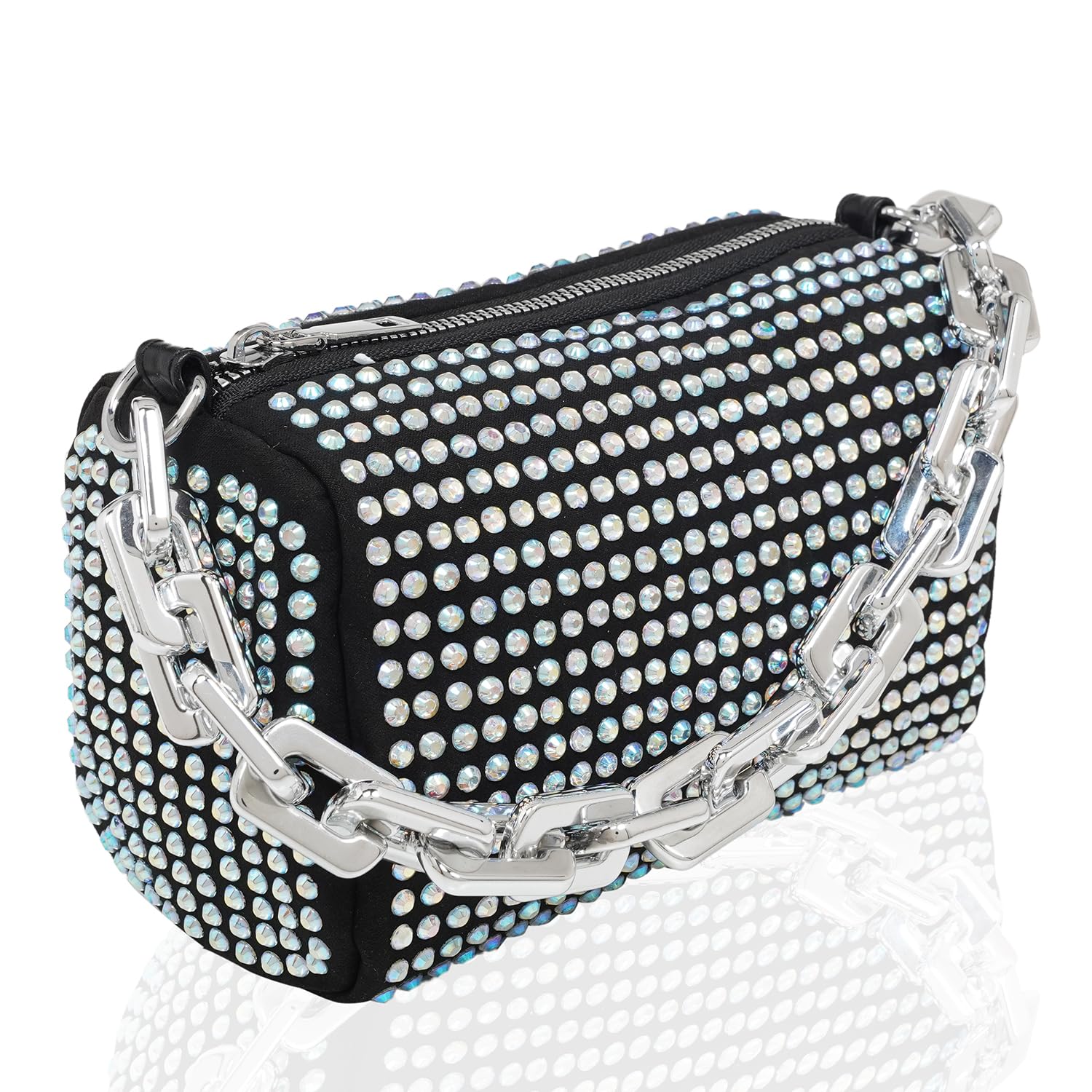 Rhinestone Cross body Sling Bag for Women Stylish Latest Branded With Chain Handle Shoulder Strap Party Wedding Hand Clutch Fancy Trendy Ladies Side Purse Small Mini Handbags Girls (Multicolor) (B0DCHJ6WJZ) Amazon Price History, Amazon Price Tracker