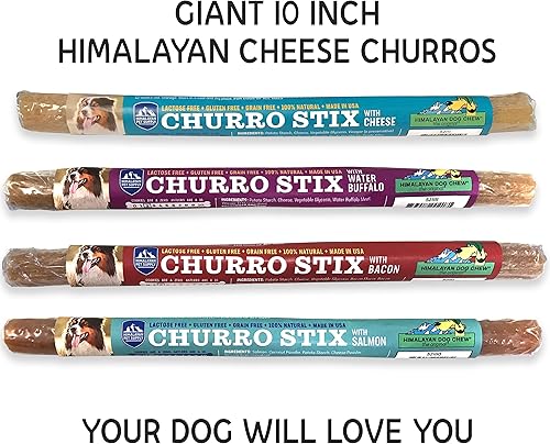 Miniatura 4 de yaky CHURRO Golosinas de queso del Himalaya | Sin lactosa - Sin gluten - Sin granos | Hecho en Estados Unidos | para todas las razas | Churro de 1 x