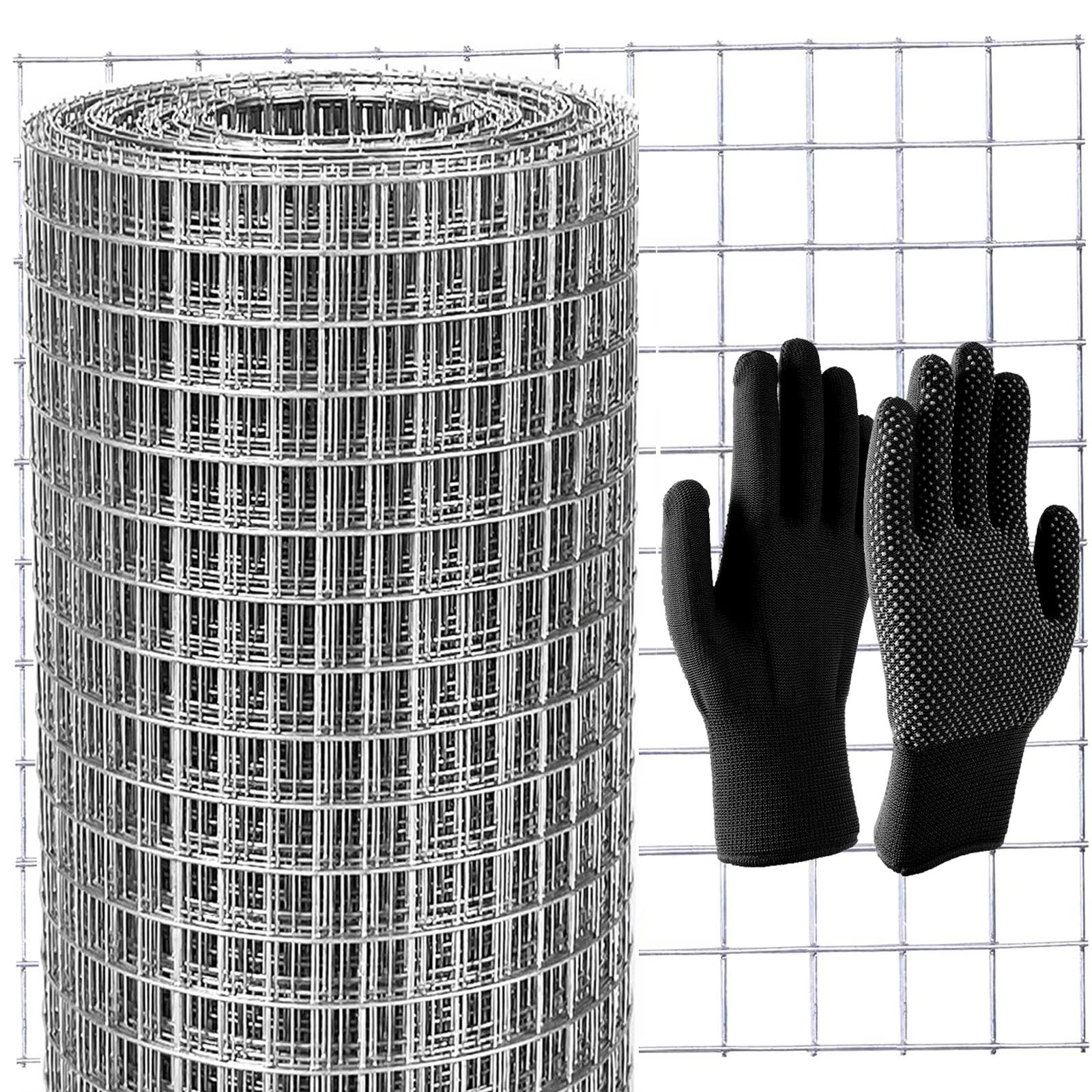 OUKMAO Rodent Mesh Rodent Proofing Wire Metal Mesh, Galvanised Wire Mesh Roll,Welded Mesh Panels. Stop Rat, Mouse, Squirrel & Bird Access Internal & External Pest Prevention (Silvery, 300mm x 3m)