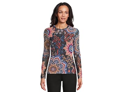 Johnny Was Natalie Long Sleeve Mesh T-Shirts Women