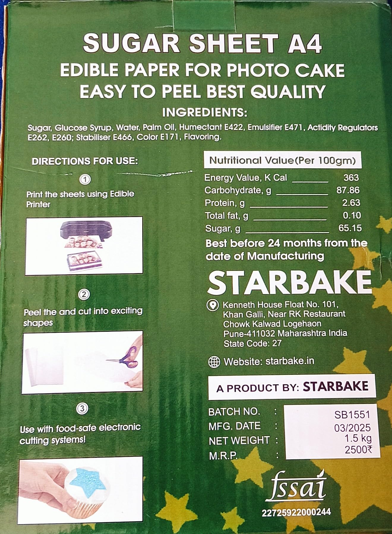 Starbake Icing Sheets New Improved Formula, 25 Sheets - Image 2 thumbnail