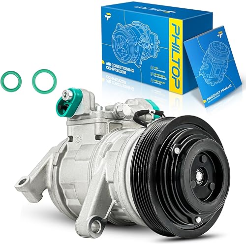PHILTOP AC Compressor Compatible with 1999-2004 Grand Cherokee 4.7L, Air Conditioning Compressor