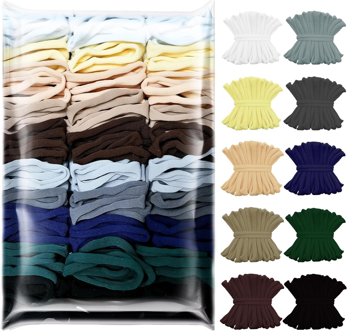 SOOHAOLISS 900 bucles de repuesto para telar de 7 pulgadas, bucles para agarraderas en 10 colores neutros, recambios elásticos para telar, bandas de telar de nailon para niños, adultos, regalos ideales para niñas