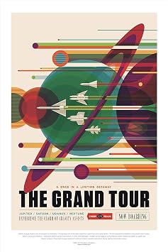Boomeks - NASA JPL SPACE TOURISM POSTERS - Nasa Vision of the Future, Art Prints for Home, Office, School, Kids room, Decoration - GRAND TOUR - 16X24 inches