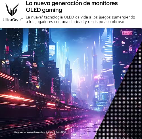 LG 32GS95UV-B - Monitor Gaming Ultragear, 32", OLED, 3840x2160, 0,03ms, Dual Mode (240/480 Hz), G-Sync, FreeSync Premium Pro, Antideslumbrante, Curvatura Óptima, Tecnología MLA+, Negro - 2
