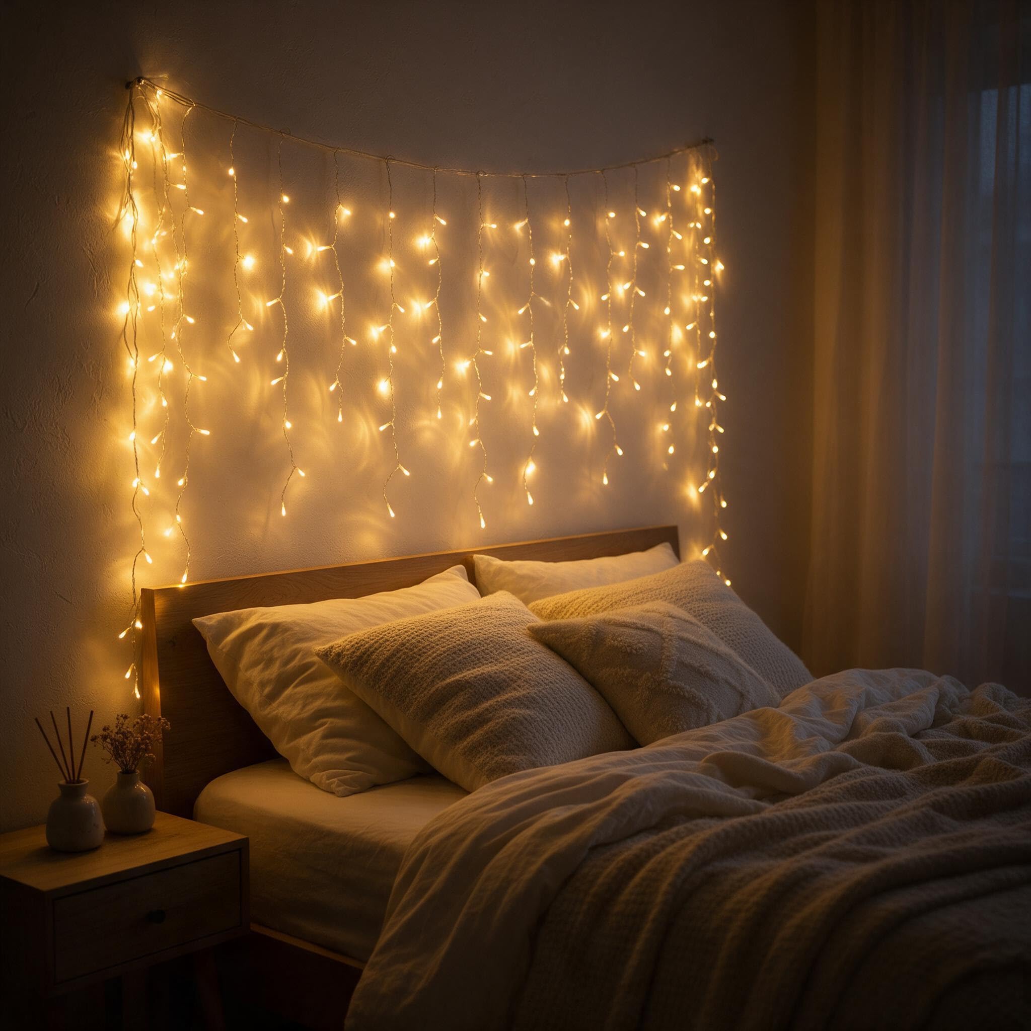 Łańcuch świetlny LED z 8 trybami i pamięcią, IP44, 30 m, 1200 diod LED