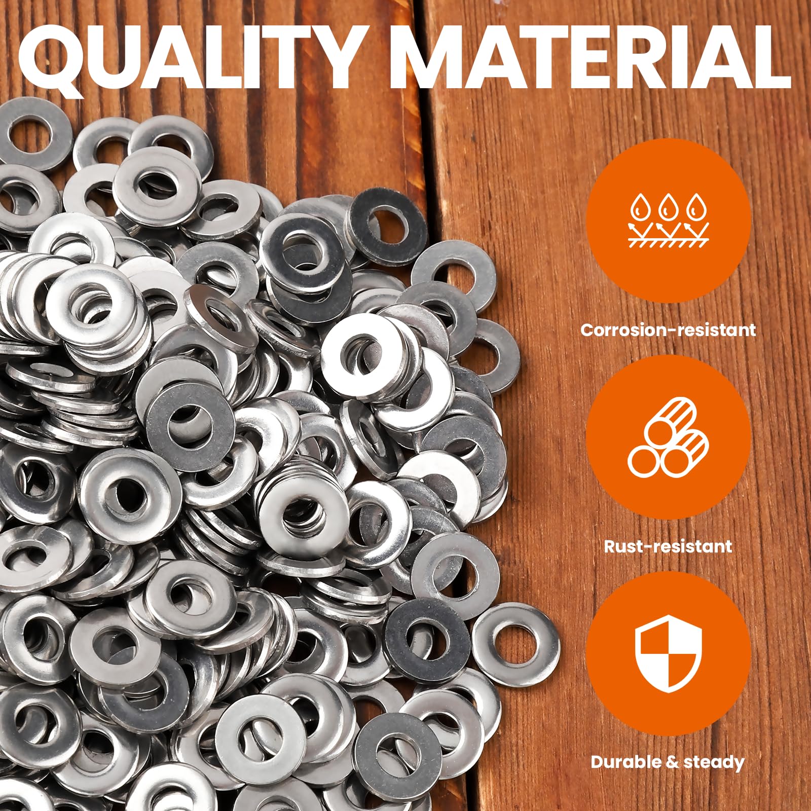 Stainless Steel Rivet Washers - 350 Piece -3