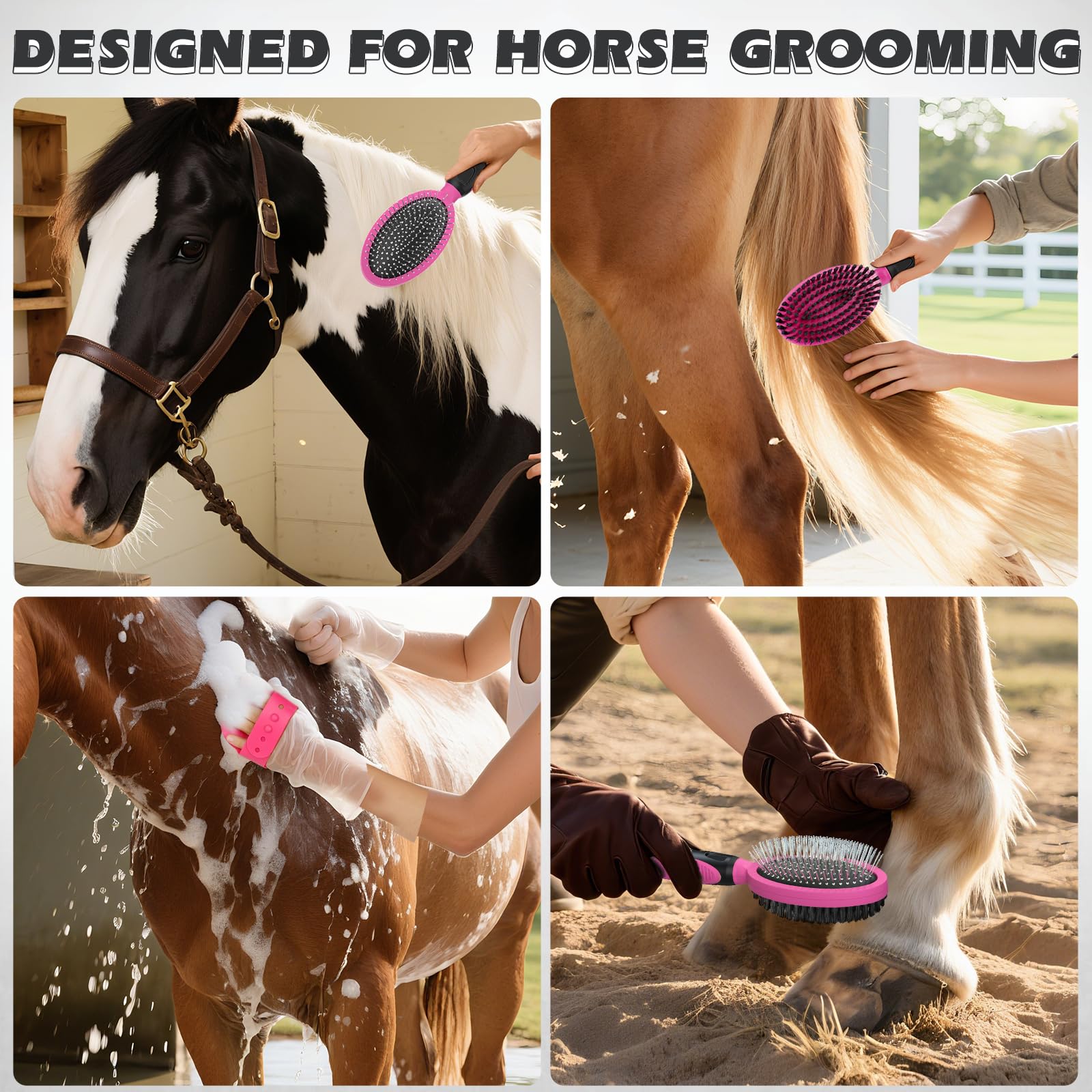 Horse Grooming Comb Set - Shedding & Shine -2