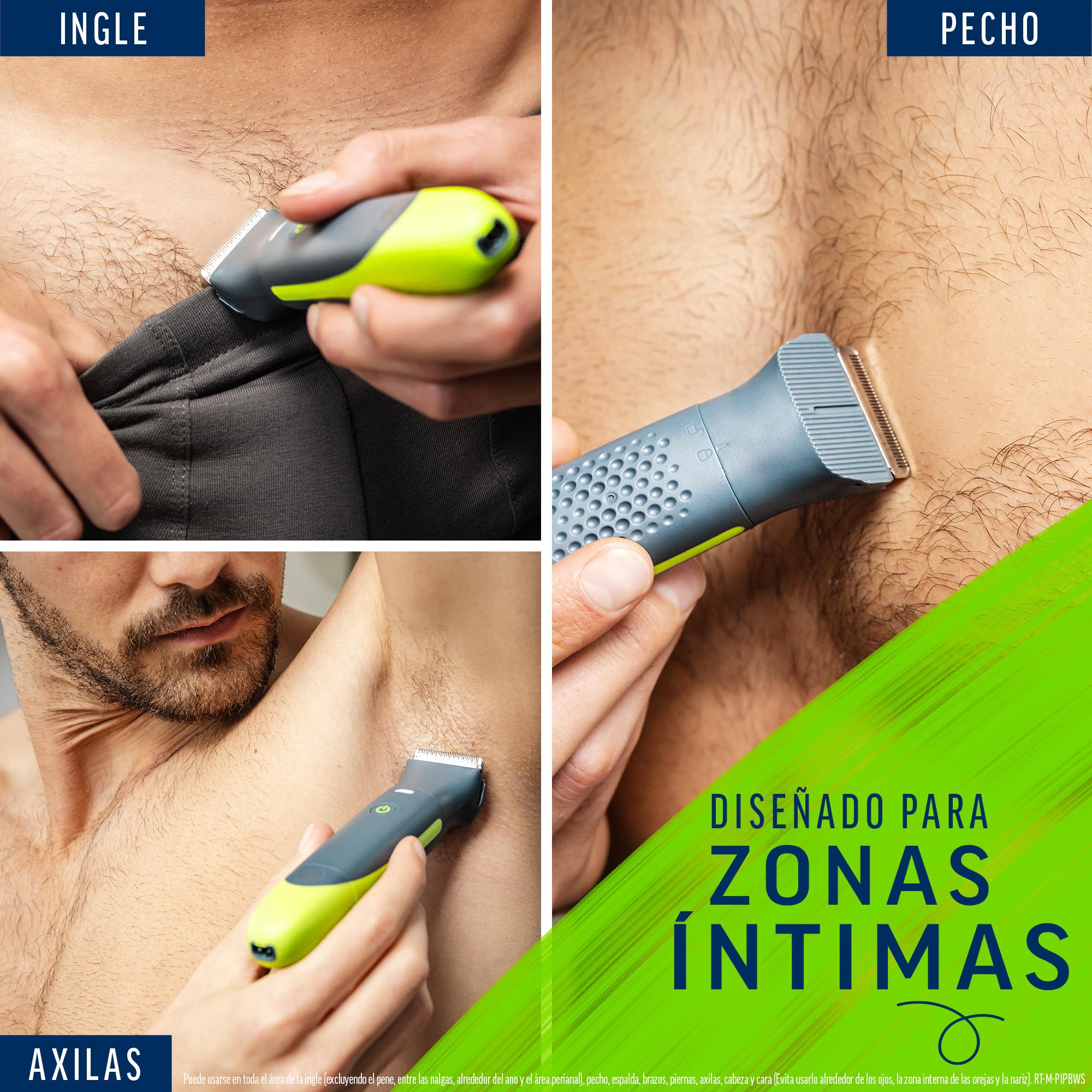 Veet Total Pro, Recortadora para partes íntimas, Maquina de Afeitar Hombre Resistente al agua, con cargador USB, adecuado para el área del ingle, pecho, espalda, brazos, piernas, axilas, cabeza y cara