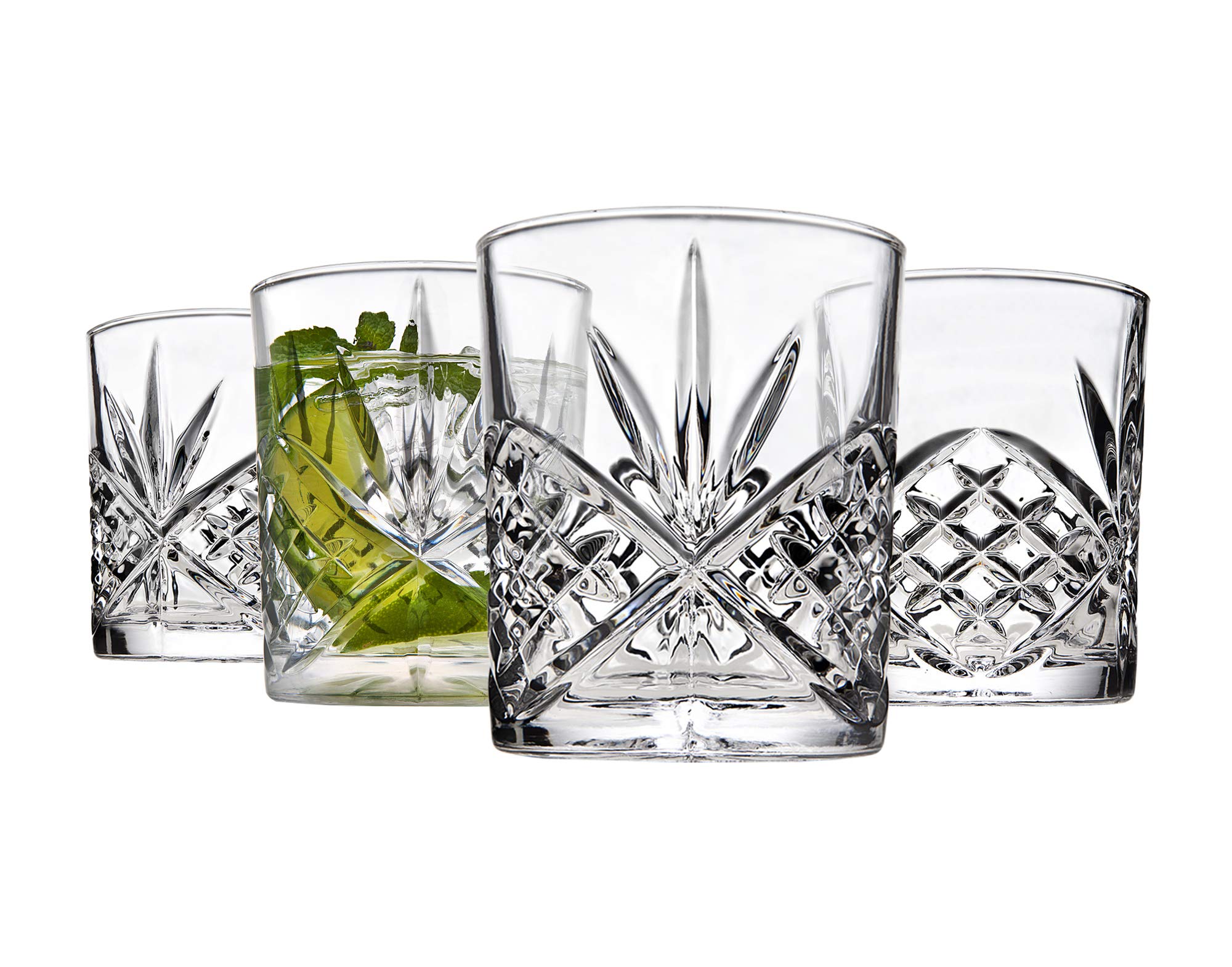 Buy Godinger Old Fashioned Whiskey Glasses, Shatterproof and Reusable