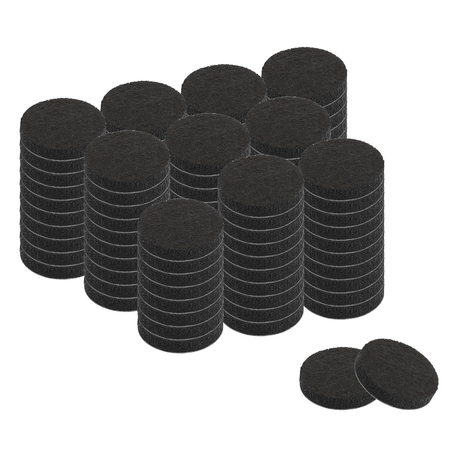 uxcell Furniture Pads, 100Pcs 1.25" - Round Self Adhesive Felt Furniture Pads, Floor Protectors for Furniture Feet Chairs Legs Hardwood Floors (Black) โ image 1