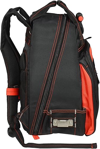 Miniatura 9 de Hultafors Work Gear HTL523 Mochila iluminada para herramientas, 50 bolsillos, portaherramientas de poliéster balístico resistente, luz giratoria