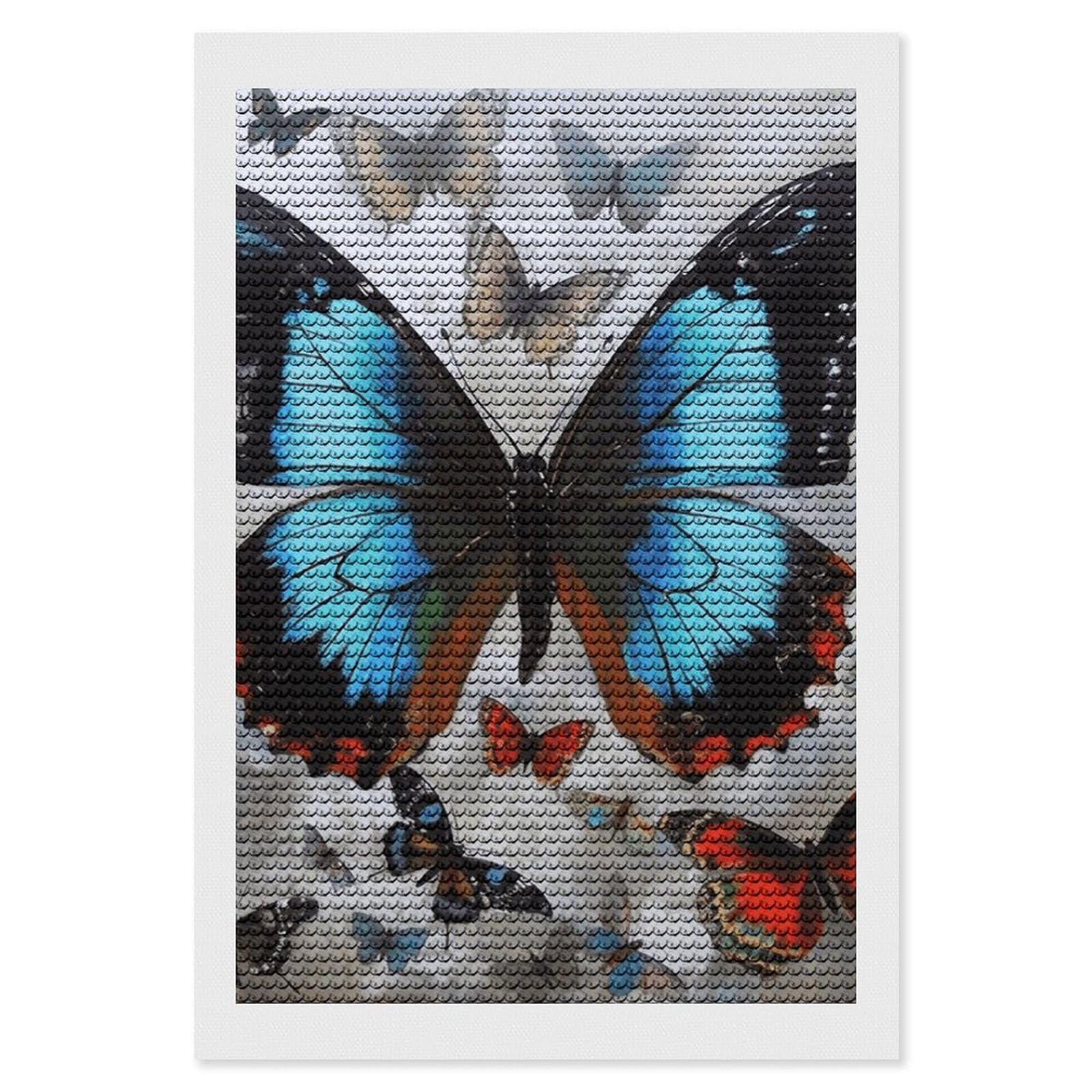 NONHAI Diamond Painting Kits for Adults - DIY Diamond Art Kits for Beginners - Full 5D Paint Drill Diamond Dots Paintings- Butterfly Diamonds Pictures Gem Art and Craft Wall Decor 8"x12"