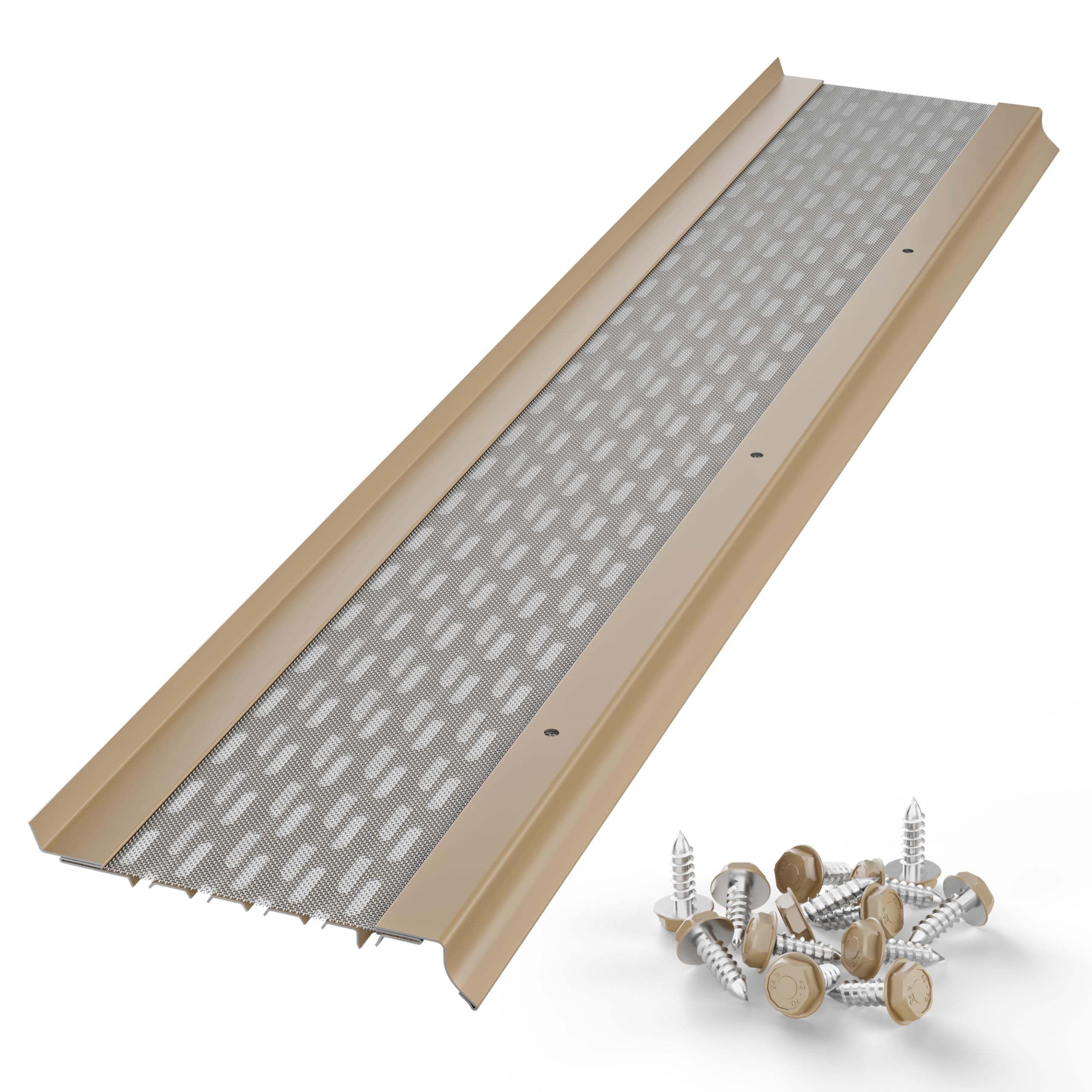 LEAF4GO 5" Leaf Guards for Gutters with Stainless Steel Micromesh Gutter Guard Leaf Filter – Contractor Grade Aluminium Gutter Covers from