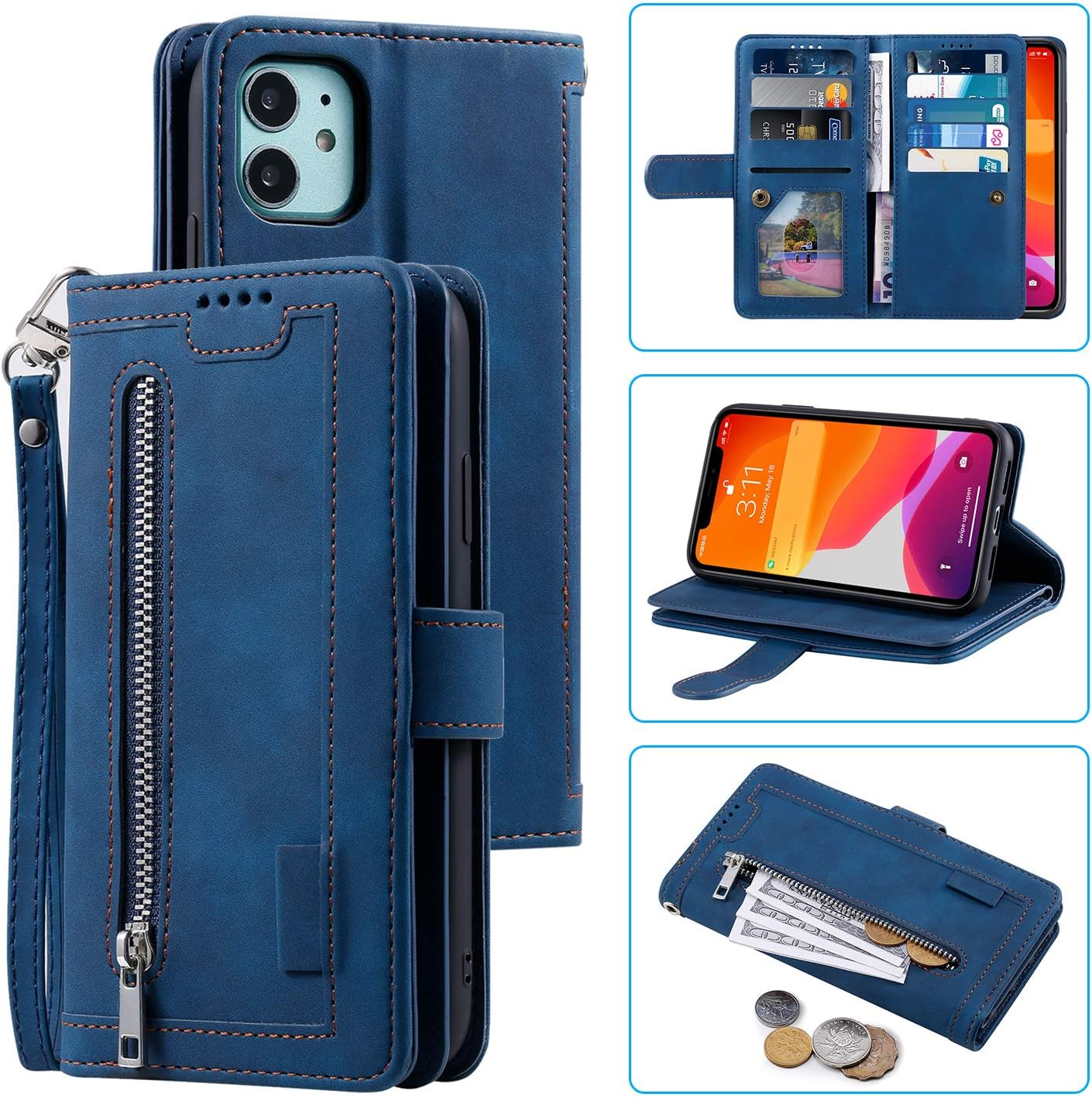SailorTech for iPhone 11 Pro Max case with Credit Card Holder mag Safe, for iPhone