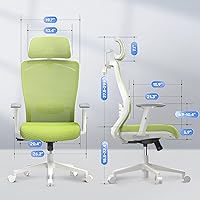 Vista 3 de FLEXISPOT Silla de oficina ergonómica clásica con respaldo alto, silla giratoria para computadora, sillas de escritorio ejecutivas, con soporte