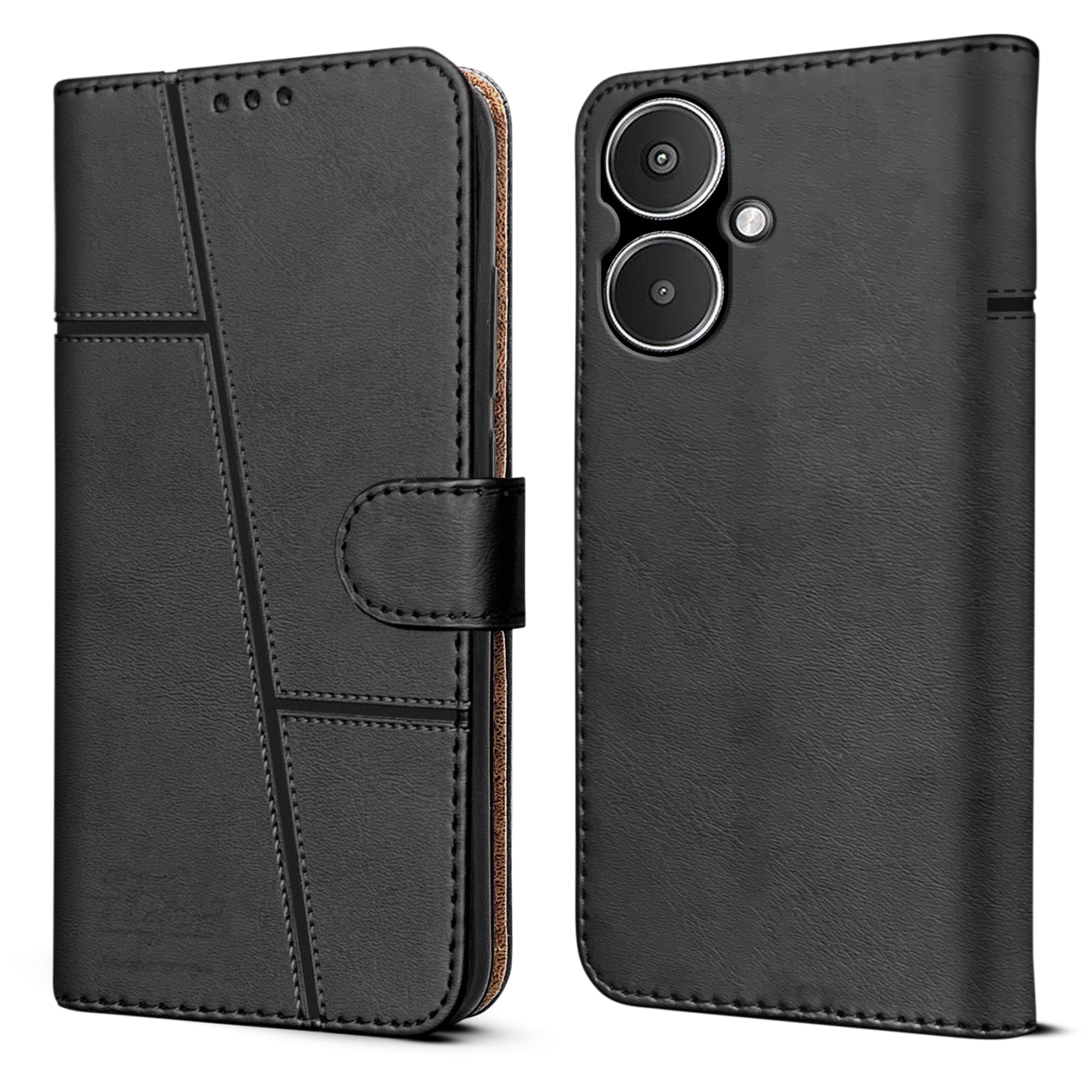Jkobi Flip Cover Case for Redmi 13C 5G (Stitched Leather with Magnetic Closure | Black) (B0CR5NPNGF) Amazon Price History, Amazon Price Tracker