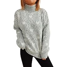 Lolvmvchi Sweaters for Women Winter New Half High Neck Knitted Pullover Love Long Sleeve Pullover Fall Outfits