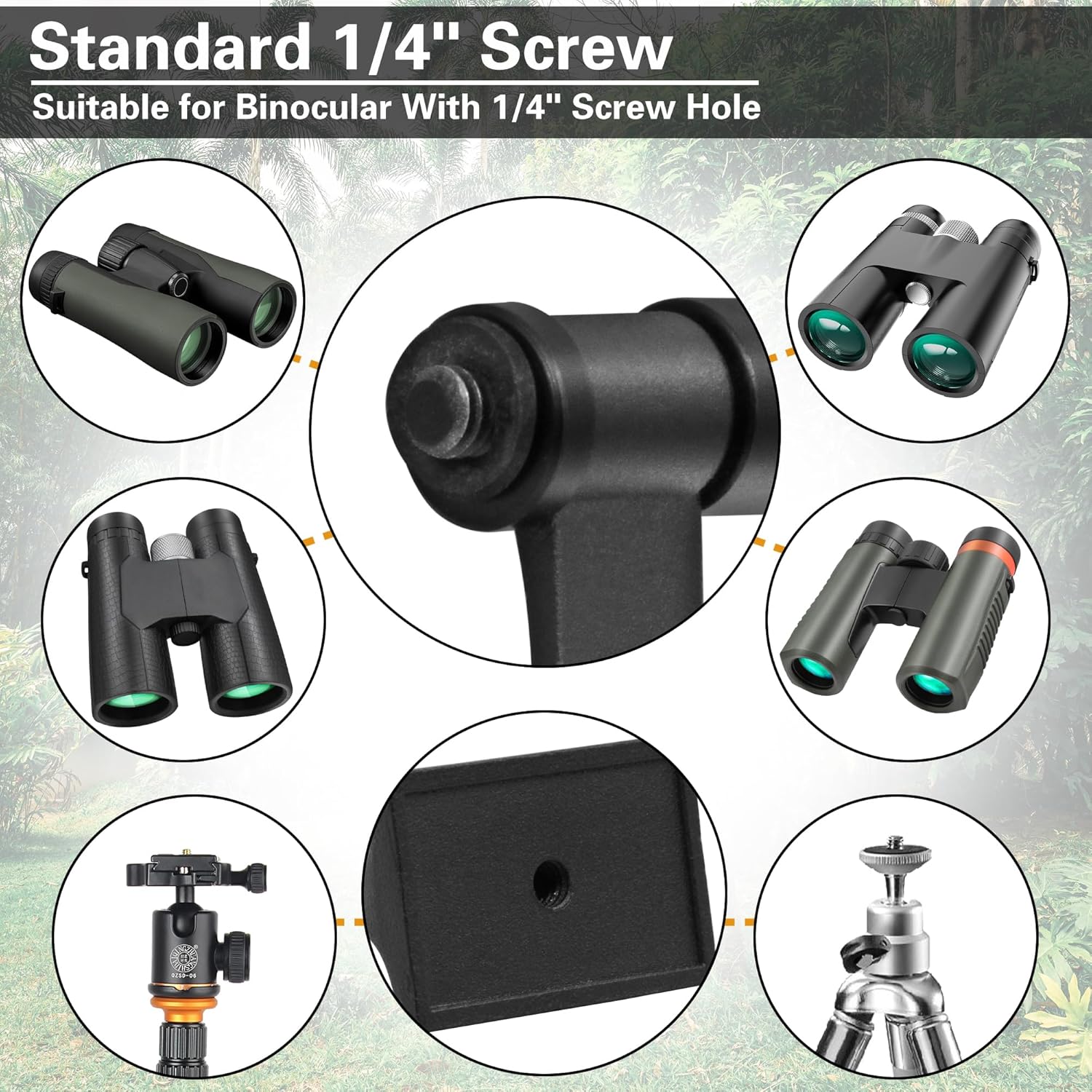 Alstar Binocular Tripod Adapter - Bundle with - Telescope LRGB 1.25 Inch Filter Set