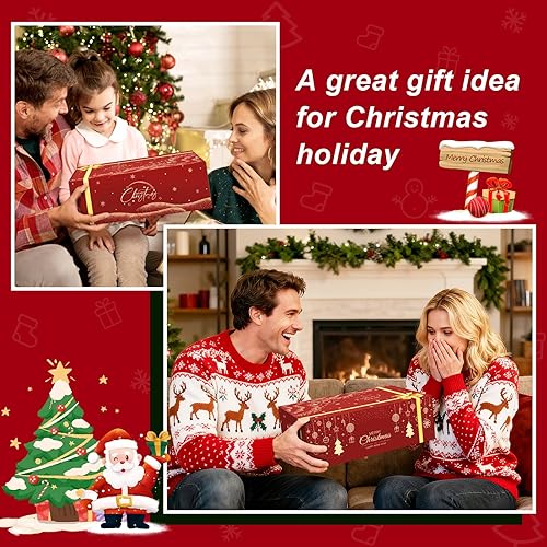 Miniatura 6 de Juego de 6 tazas de Navidad, tazas de café de cerámica de cacao caliente de 16 onzas, tazas apilables de chocolate navideño como regalo de Navidad