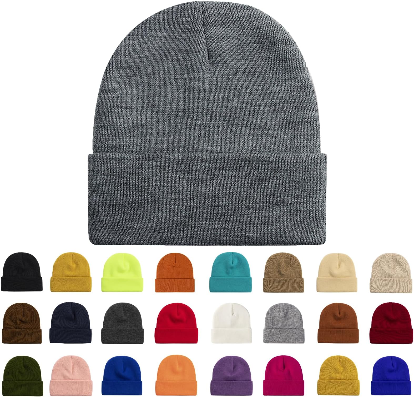 RuqizhiBeanie Hats for Men Women Slouchy Beanie Hats Winter Knit Cuffed Beanie Soft Hat