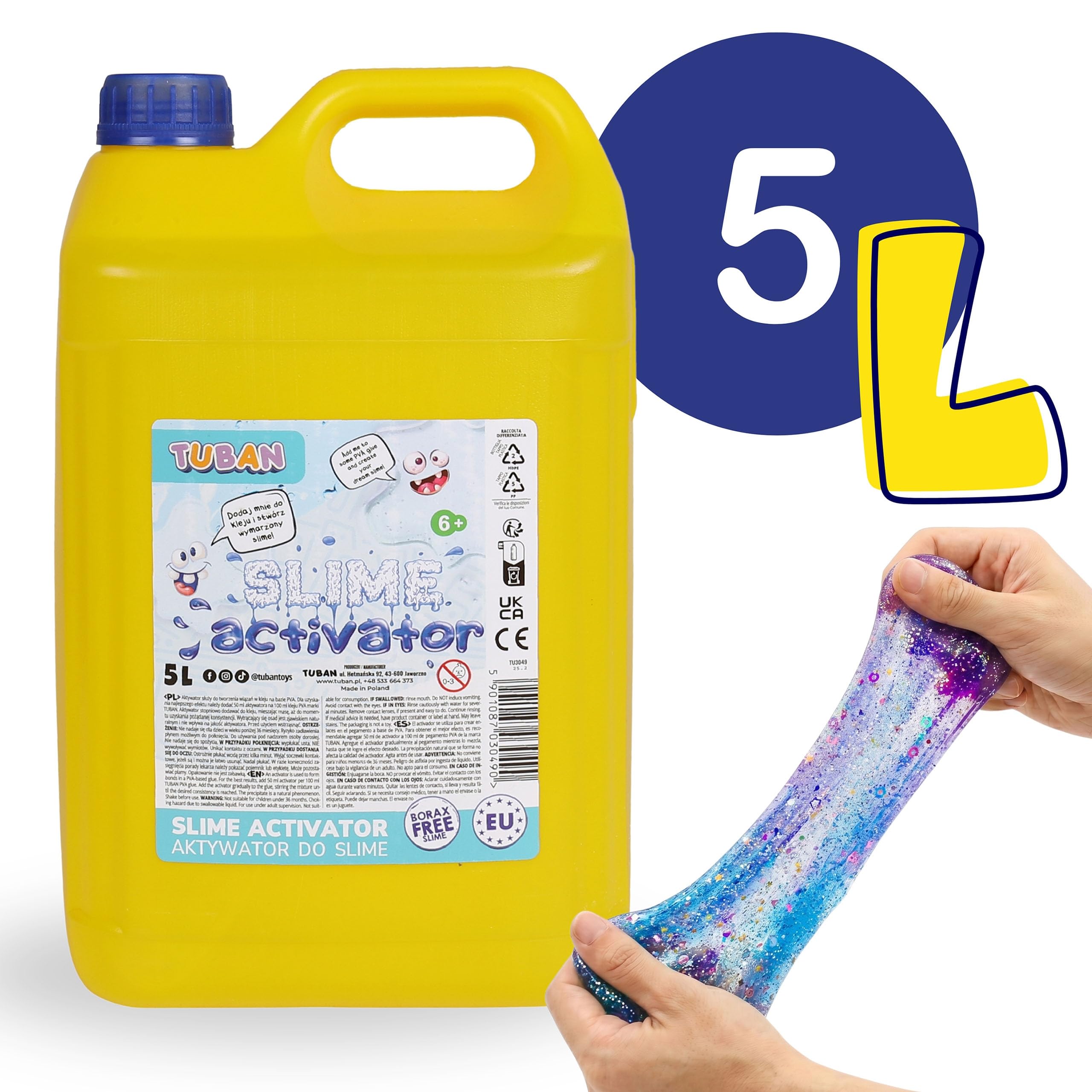 TUBAN Attivatore SLIME sicuro bambini liquido pasta modellabile grande