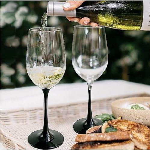 Vista 4 de Lily's Home Copas de vino blanco irrompibles con tallo irrompible, hechas de plástico irrompible para interiores y exteriores, reutilizables y aptas
