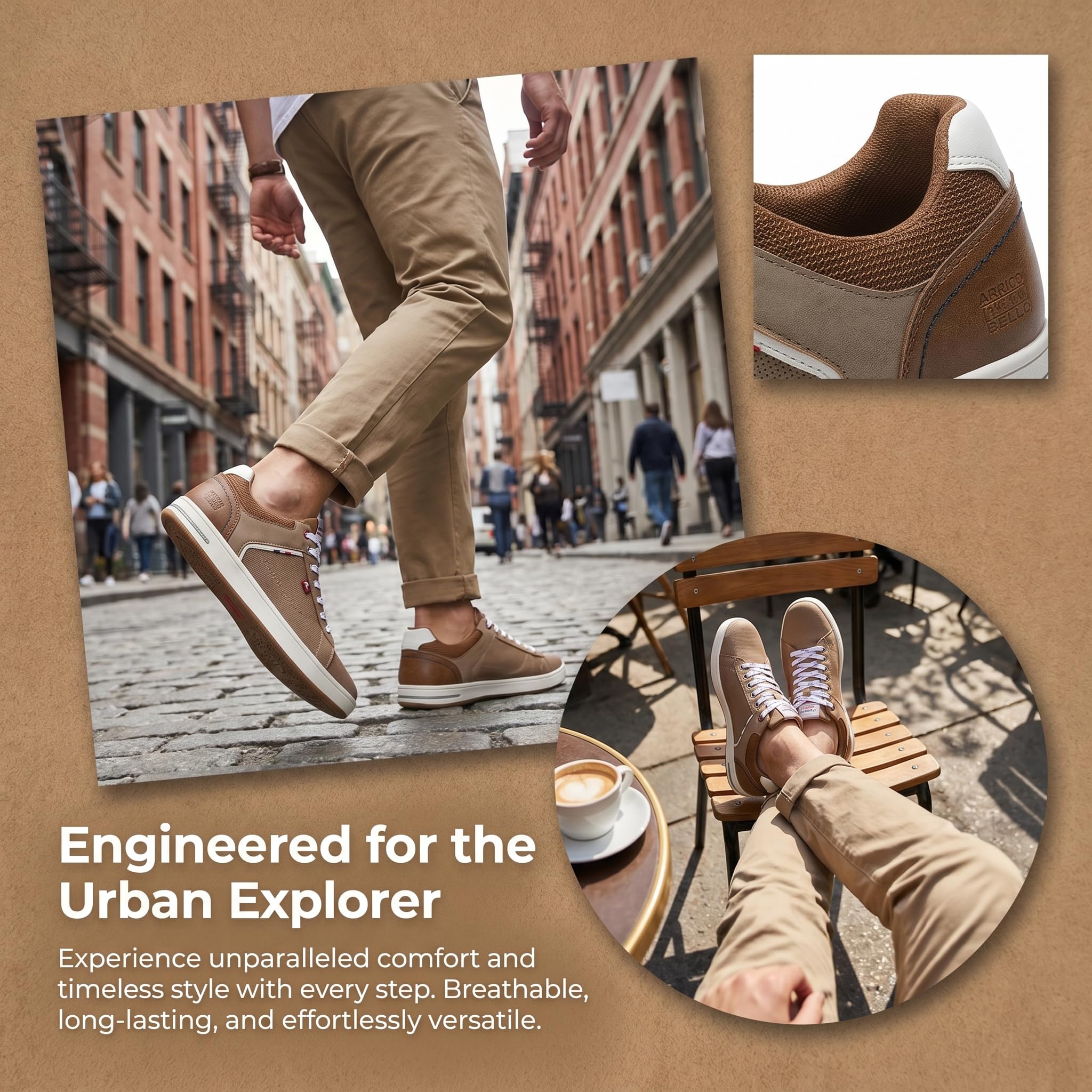 ARRIGO BELLO Chaussure Homme Baskets Sneakers Casual Sport Running Espadrilles Athlétique Courtes Fitness Tennis 41-46