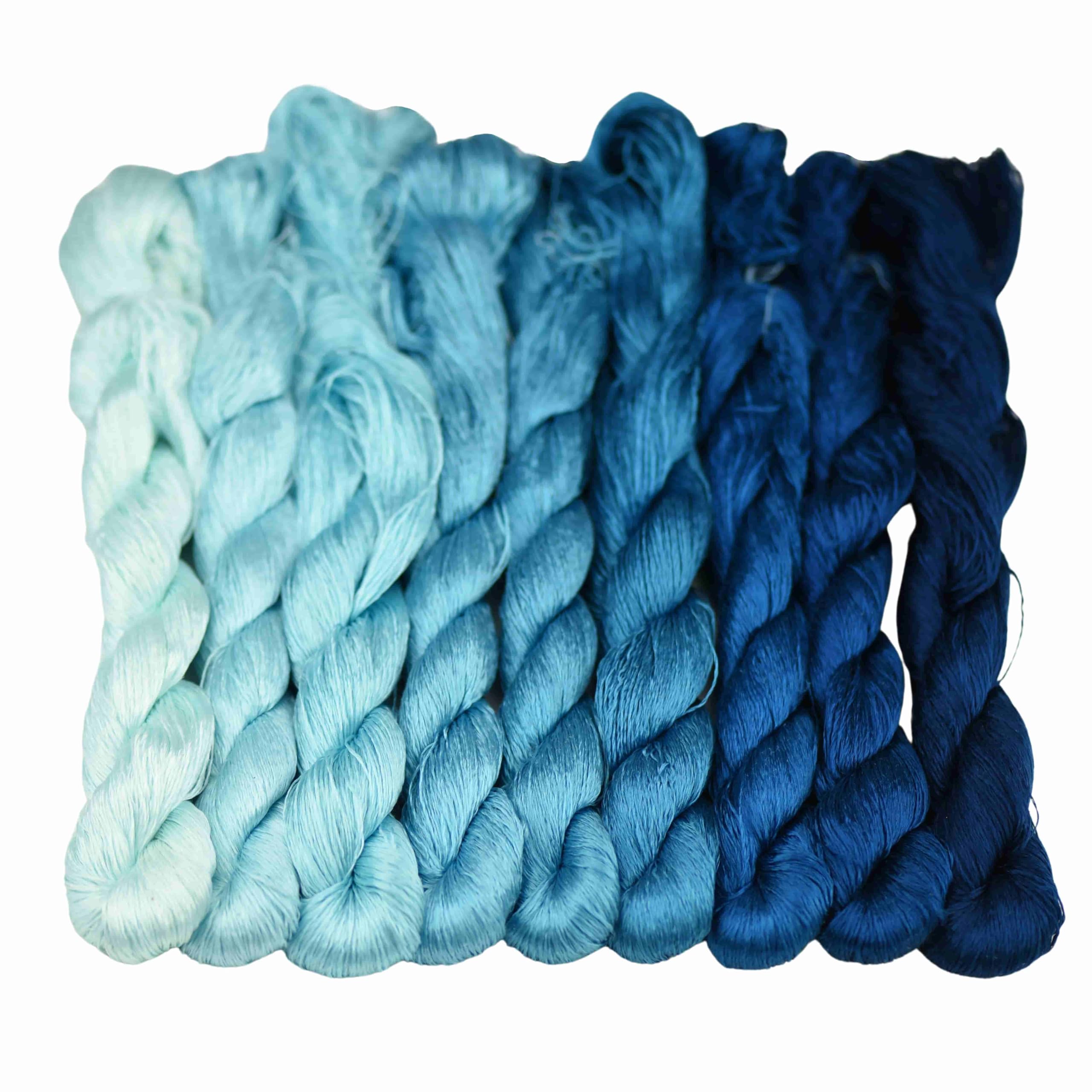 MINGGUXIUYI Natural 100% Silk Thread, 990 Metres, 9 Colors (64), Handmade Embroidery Thread