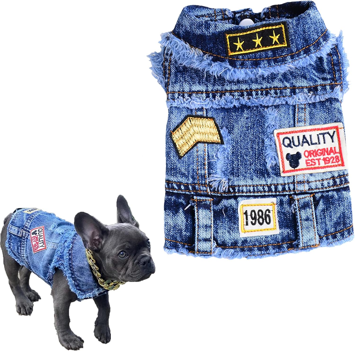dog jean jacket amazon