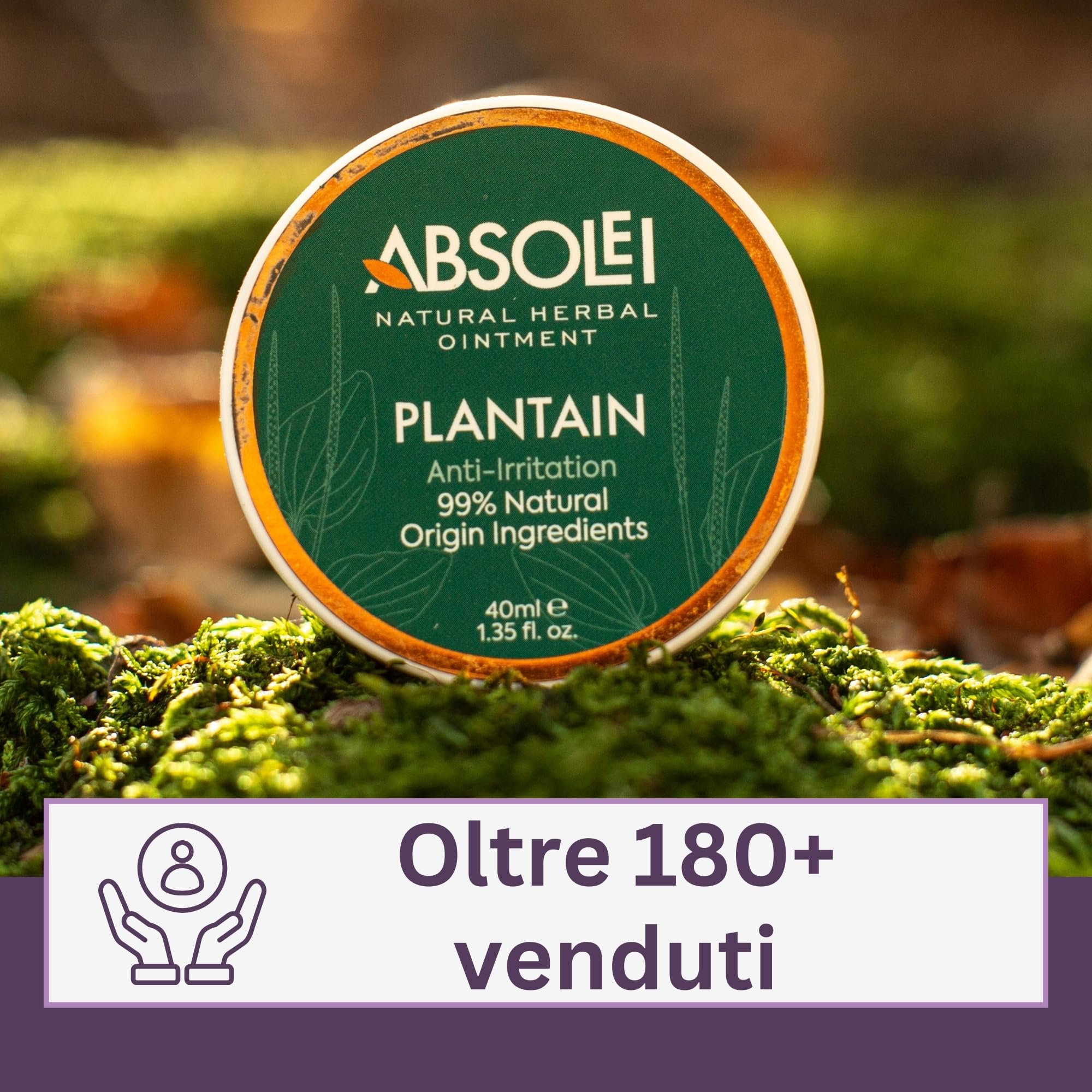 Pomata Piantaggine, Pomata Naturale contro Prurito, Eruzioni Cutanee e Punture di Zanzare, 40 ml