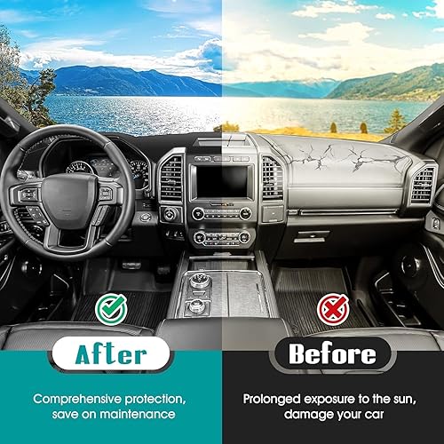 Miniatura 601 de FIILINES - Cubierta para tablero, accesorio para tablero de malla antideslizante, parasol sin reflejos y protector compatible con Toyota RAV4