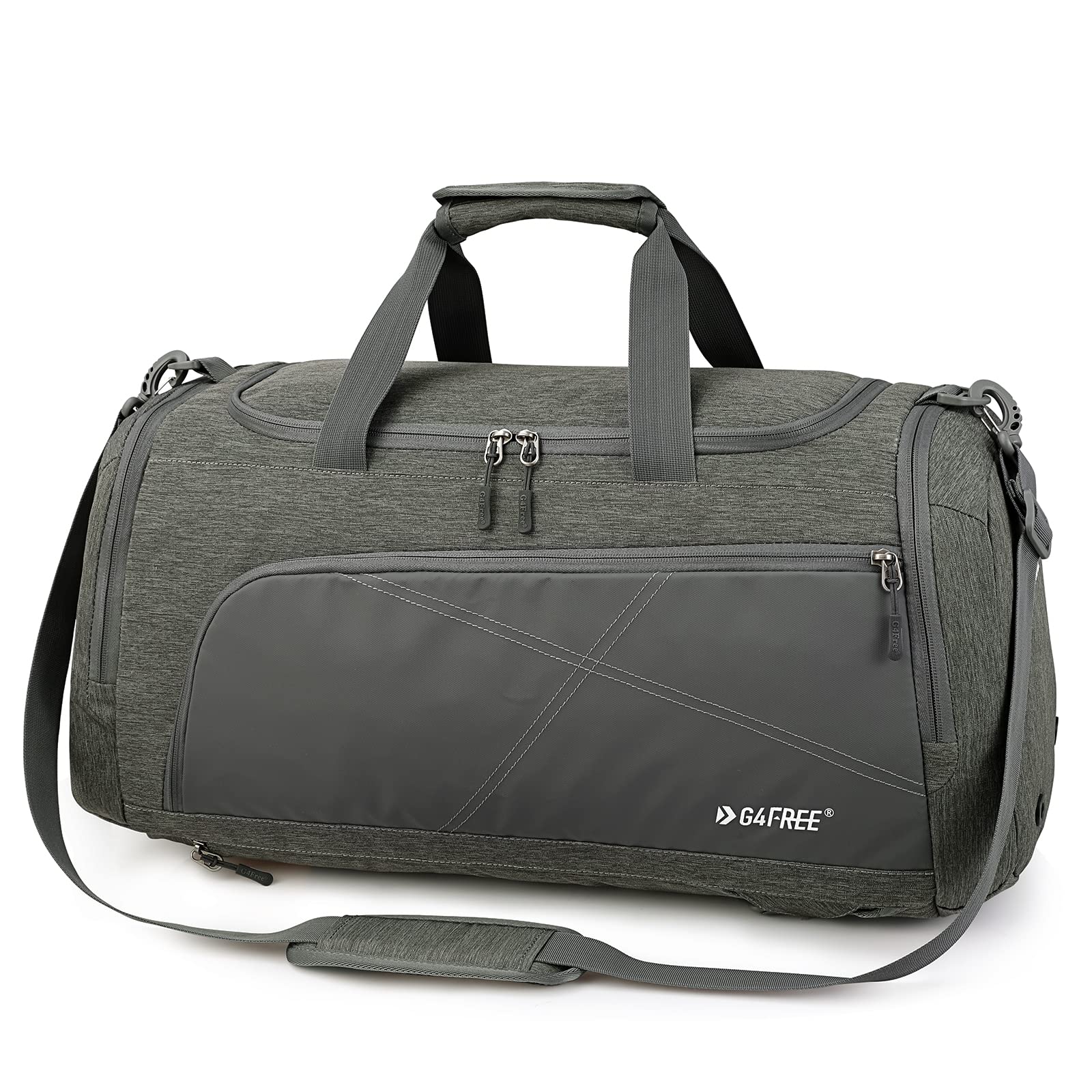 G4Free Zaino da viaggio a 3 vie, 45 l/60 l, grande borsa da palestra con scomparto umido e scomparto per scarpe per viaggi, nuoto, yoga, escursionismo, campeggio