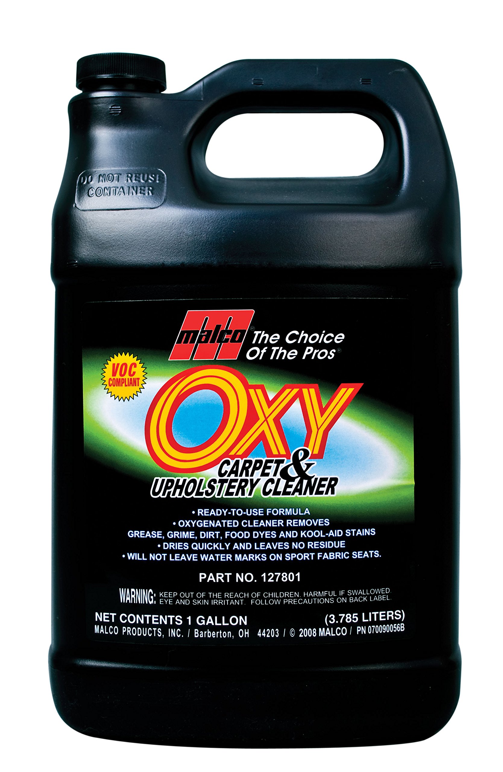 Malco OXY Carpet and Upholstery Cleaner Stain Remover Spray 1 Gallon