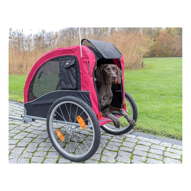 Foto 2 de 8 de Trixie Tráiler Bicicleta, 58 x 52 × 79 cm, Rojo y Negro, L