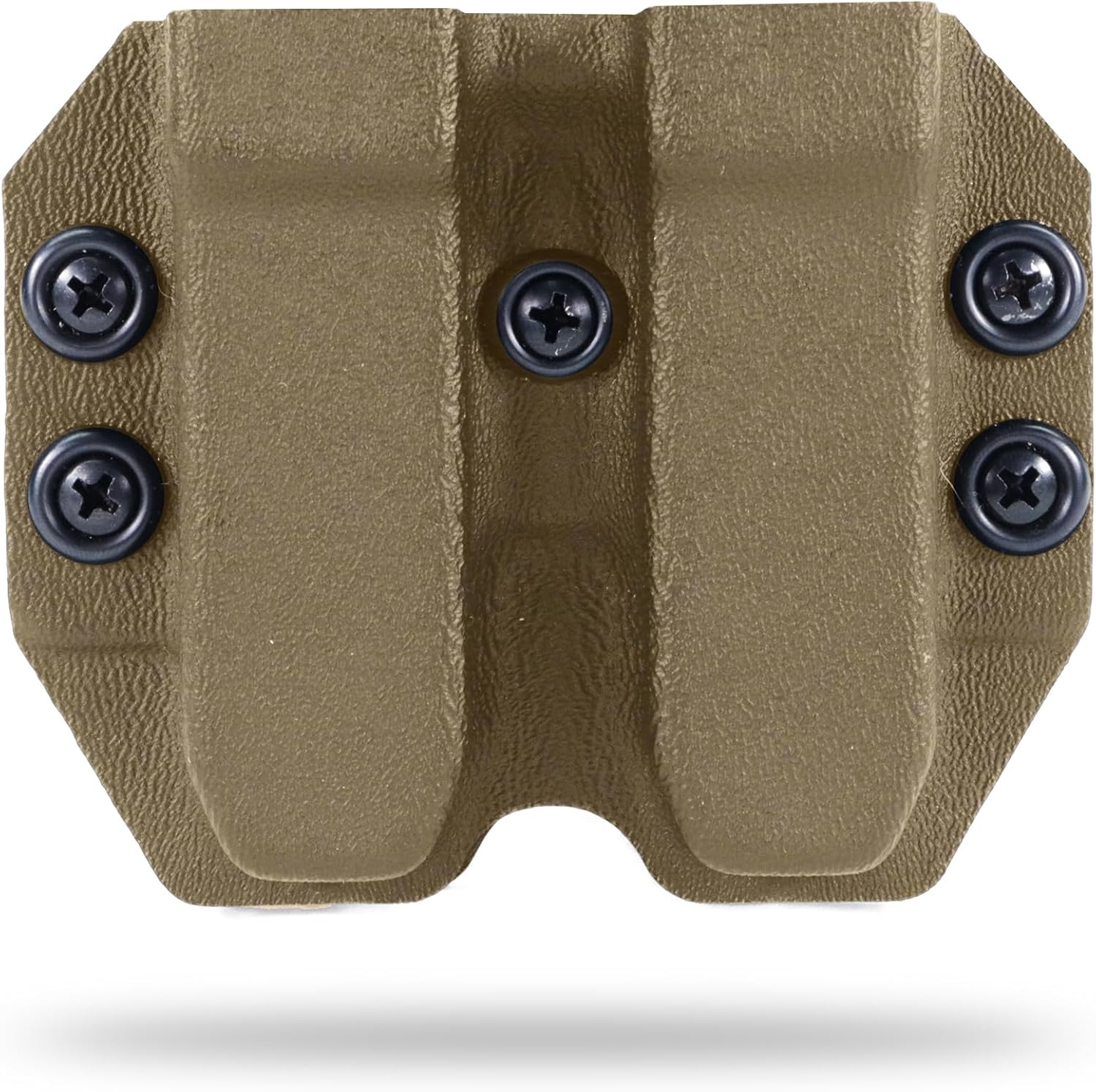 Kydex 9MM/40SW Duty Style Double Mag Carrier | Veteran Made in The USA | Premium Mag Holster Pouch with Combat Belt Clip for Double Stack Mags