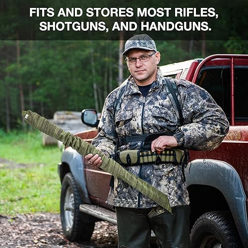 Miniatura 8 de 4Pcs Gun Socks for Rifles and Shotguns, Silicone Treated Knit 52 x 4.5 In Gun Sock Elastic Design for Gun Storage Hunting and Shooting Accessories,