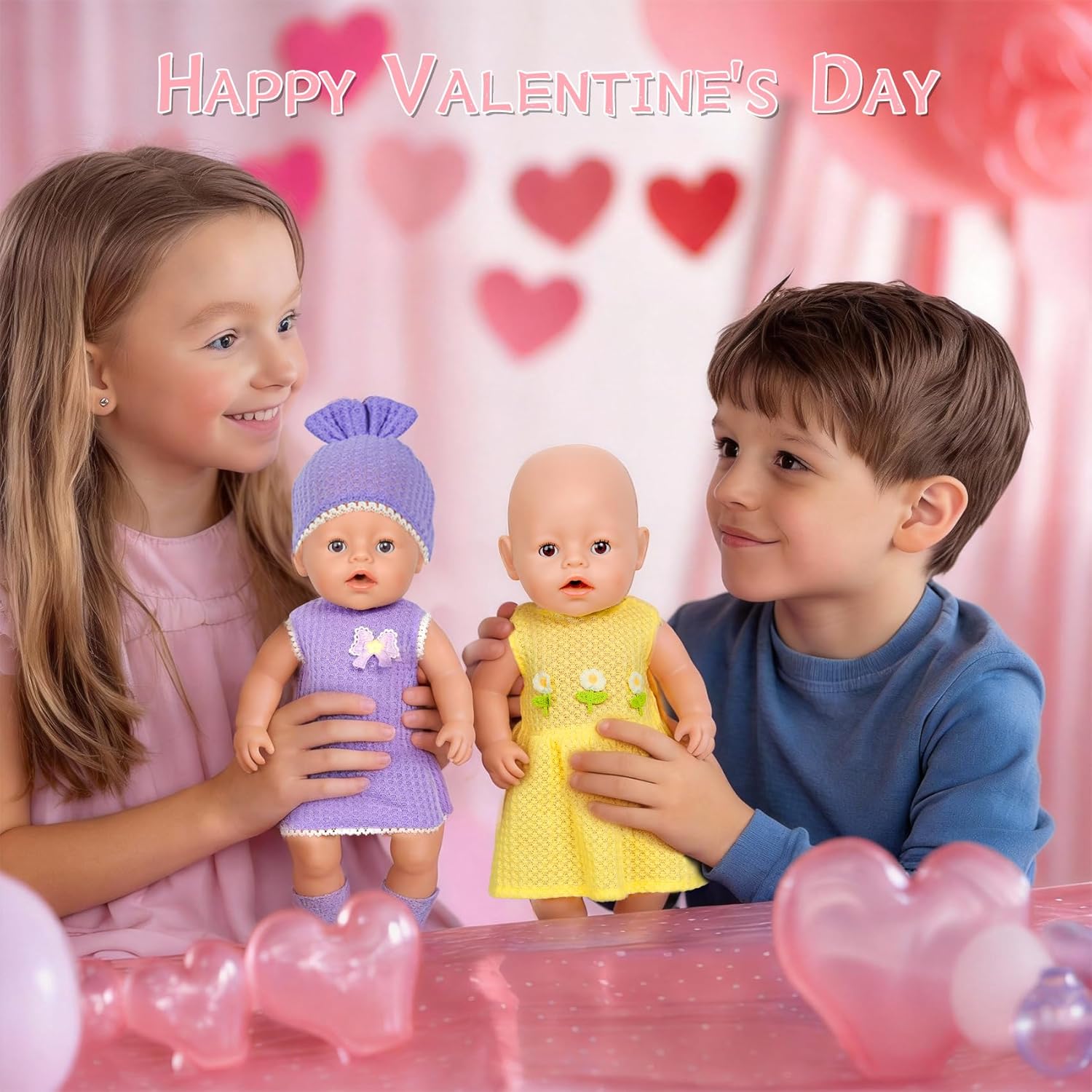 7 Set Baby Doll Clothes,14-18 inch Reborn Doll Clothes Accessories Dress with Hats Socks Outfits Fits for 43cm New Born/15 inch Bitty/16 Inch Baby Dolls